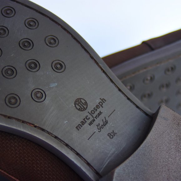 New w/ Box Marc Joseph “Gold Label” Brown Leather Men’s Shoes Sz 8.5 - Picture 9 of 11